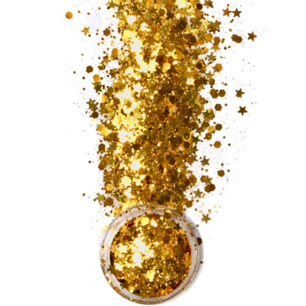 Gold Chunky Cosmetic Festival Glitter